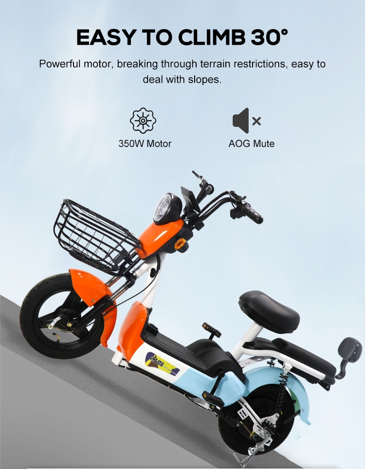 Unisex Electric City Bike 350W Electric Scooter 48V 12ah Full Suspension Fat Ebike