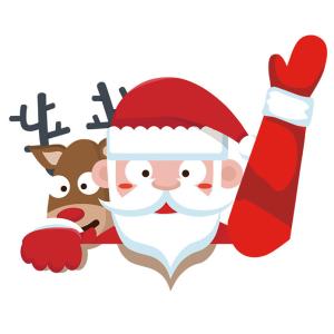 Quality Anti UV Waterproof Car Stickers Car Window Sticker Santa Claus Decoration wholesale