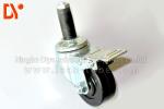 Black / Red Color Heavy Duty Casters , Anti Static Wheels Castors Flat Type