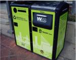 Outdoor Stainless Steel Smart Garbage Bins , EN 840 Automatic Trash And