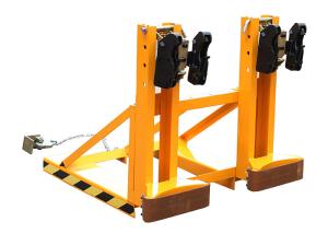 Quality DG1000D Forklift Mounted Rubber-belt Drum Grabbers Double Eagle-Grip Automatic Clamping Load Capacity 500KgX2 wholesale