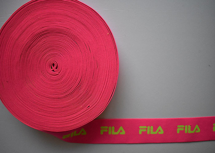 Spandex / Polyester Eco - Friendly jacquard elastic band , Jacquard elastic straps