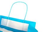 Blue Eco Paper Packaging / Handmade Paper Gift Bags Foil Stamping