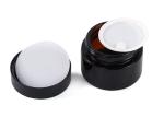 Amber 15ml 50ml Glass Cosmetic Cream Jar With Screw Cap