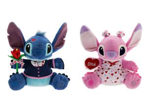 Quality Green and Pink Valentine Day Stitch and Angel Plush toys Super Soft Material wholesale