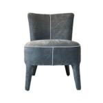 Armless Grey Velvet Dining Chairs Hotel Hospitality Furniture Customized