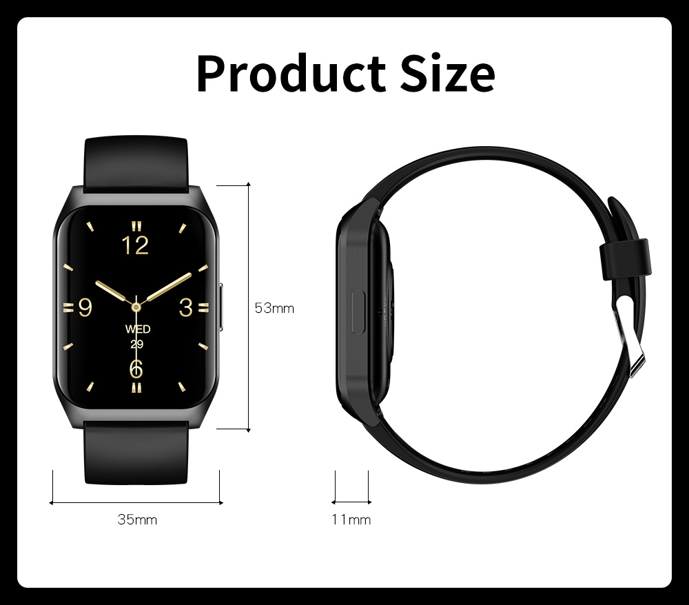 1.69 Inch IPS Color Screen IP67 Waterproof Earth Style Theme Ui Health Information Sharing Hz17smart Watch