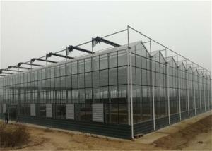 Quality 4m Section Width Glass Greenhouse Kit , Greenhouse System For Fruit Seedlings wholesale