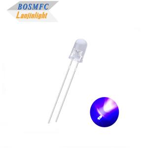 Quality Round Head 5mm Ultraviolet LED 385nm 395nm UV light Water Clear Lens For Mosquito Lamp wholesale