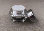 Square Shape PP PE Acrylic Jars For Cosmetics 15 / 30G 62 * 60 * 55MM
