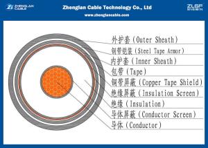 China IEC 60502/60228 Single Core Power Cable , Outdoor Armoured Electrical Cable 18/30KV(NYBY/N2XBY/STA) Area:50~630mm² on sale