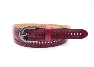 Quality 120cm Women Skinny Belt With Round Hollow Alloy Buckle wholesale