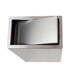 Public 40L Rectangular Stainless Steel Bin For Outdoor Garden Street
