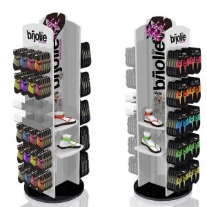 Quality Modern Flip Flop Display Stand Rotating Shoe Rack Display With Customized Logo wholesale
