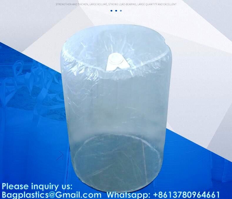 Factory Customized Size Logo 285mm/320mm/600mm/1150mm Plastic Drum Liner Bag Drum Liner With Snap