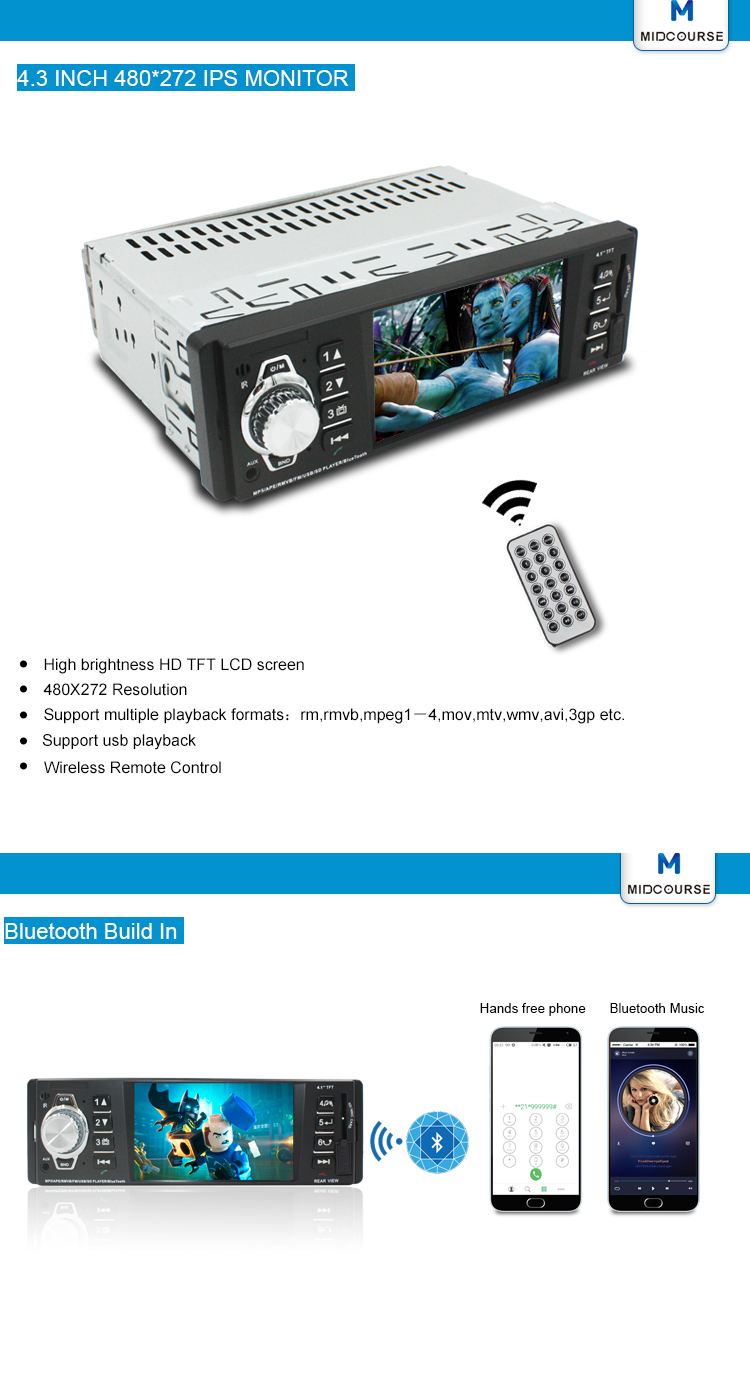 Black 1 Din Car Stereo With Navigation 1 Din Android Car Radio