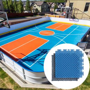 Quality Anti Slip Anti Fatigue PP Interlocking Elastic Fiba 3x3 Basketball Court Floor Tiles Sports Floor Mat wholesale