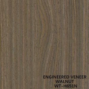 Quality Wall Covering Engineered Black Walnut Wood Veneer H651N Quarter Straight Grain Brown Color wholesale