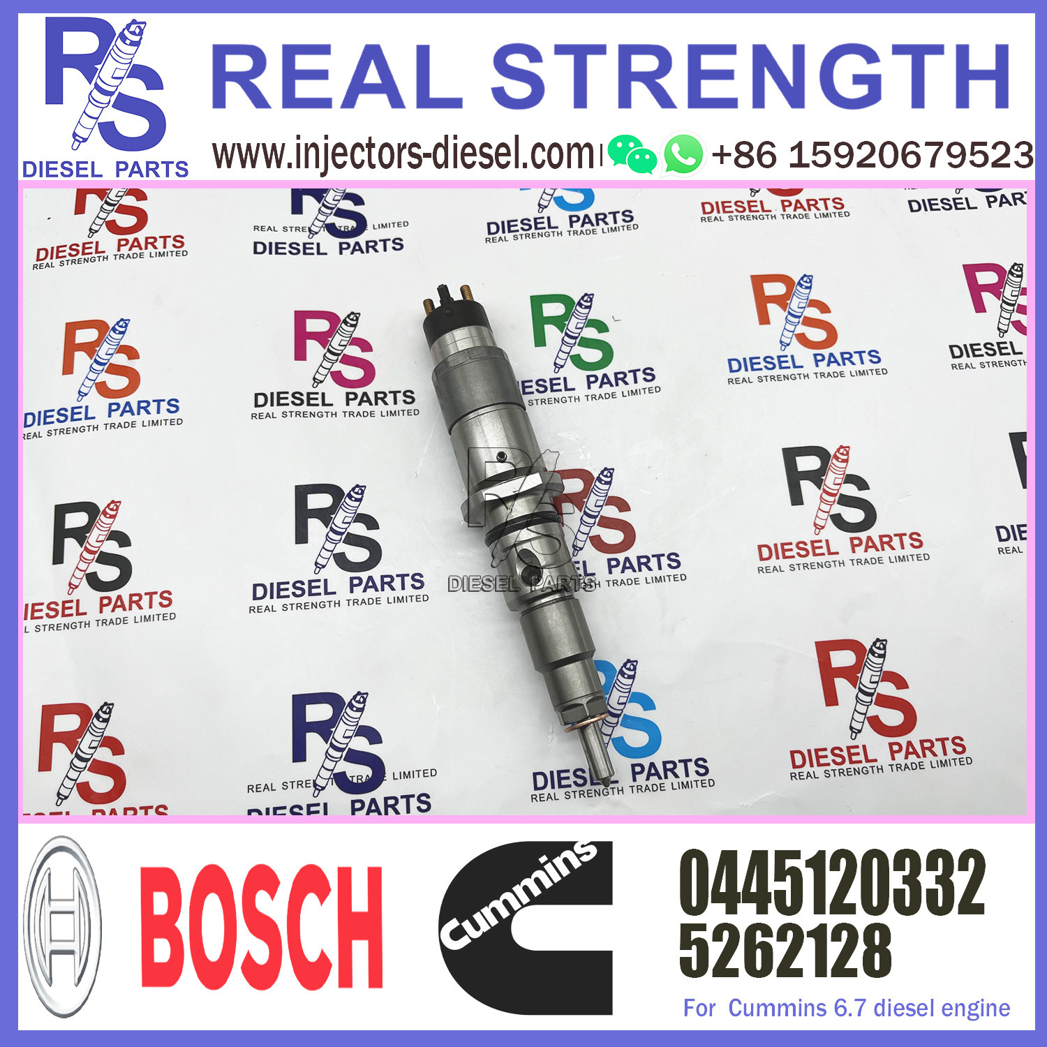 GAMEN Factory Direct Sale Diesel fuel injector 5262128 0445120332 For Cummins 6.7 diesel engine