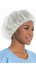 Bouffant Cap White 24&amp;amp;amp;#34;