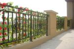 Black Metal Tubular Fencing Galvanized Ornamental Steel Fence