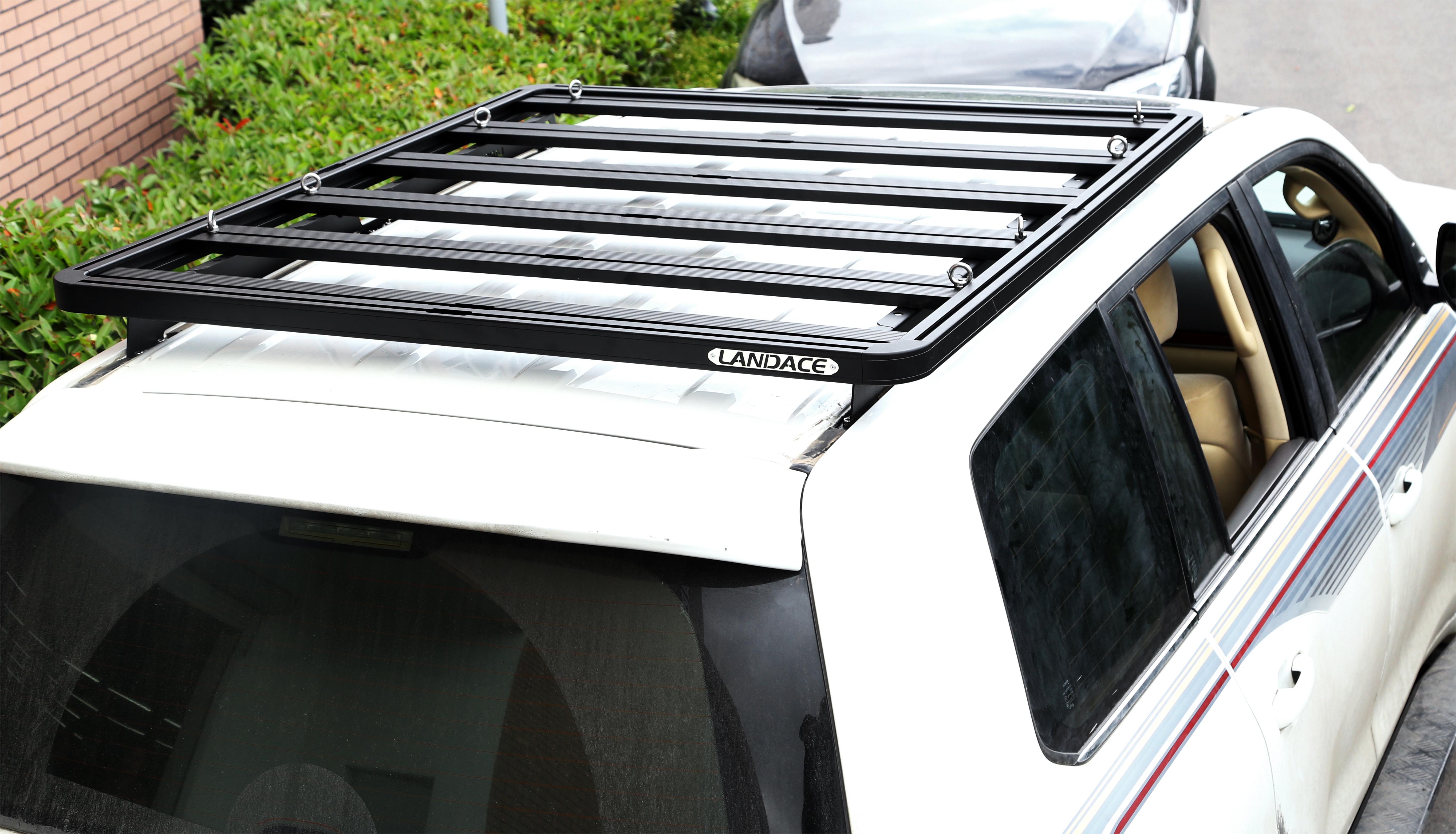 Rust-Resistance Car Roof Rack Platform with Mounting Rails in Black Stainless Steel