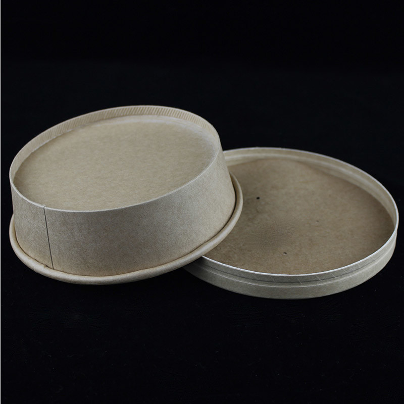 Kraft Paper Salad Bowls With Lids 500ml Custom Printing Food Packing Box