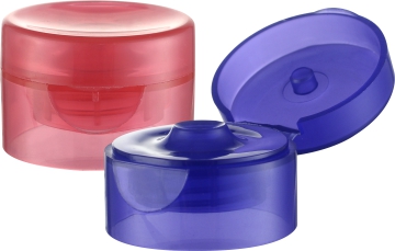 Bottles 22mm Transparent Cylindrical Double Wall Plastic Flip Cap for Customized Color