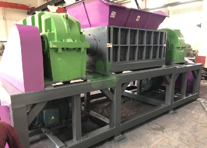 PC Auto Control Waste Pvc Shredder Machine / PVC Crusher Machine Twin Shaft