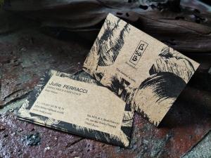 Quality 300gsm Recycled Brown Kraft Paper Business Cards With Pantone Printing wholesale