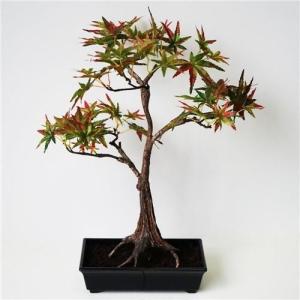 Quality Potted Artificial Maple Bonsai , Imitation Bonsai Trees Rejuvenating Customized wholesale