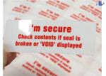 Waterproof PET Acrylic Adhesive Tamper Evident Void Labels