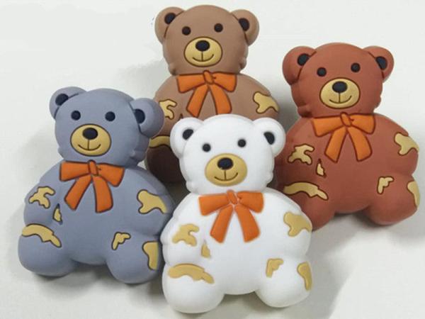 Grey Bear Soft Plastic Kids Furniture Knobs Children Bedroom Furniture