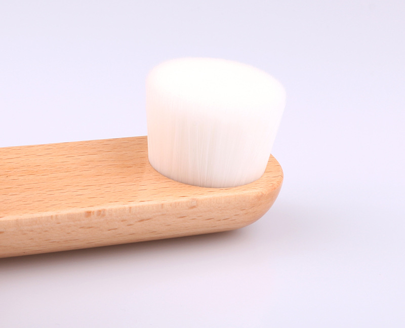Ultra Soft Mild Fiber Facial Beauty Device Wooden Face Cleansing Brush