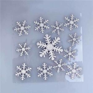 Quality Kids DIY Christmas Party Crafts Ultrasonic Embossing SnowFlakes Applique Crafts wholesale