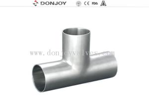 Quality Food grade Stainless Steel Sanitary Fittings Long equal tee Matt Polished for AS1528 for Automatic Welding wholesale