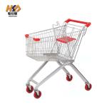 120 Liter 0.9M Asian Extra Large Shopping Cart With Swivel Wheels Supermarket