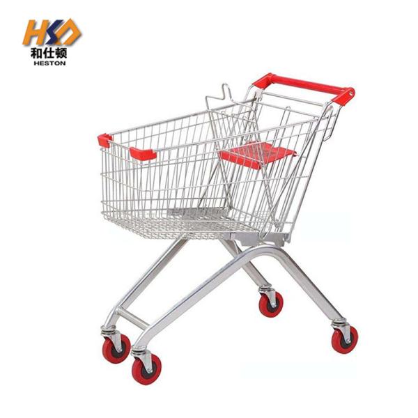 120 Liter 0.9M Asian Extra Large Shopping Cart With Swivel Wheels Supermarket