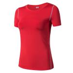 Women fitness quick-drying short-sleeve plain tank top clothes T-shirt