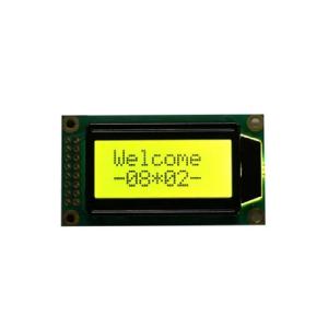 Quality Positive 0802 Character LCD Display Module STN Yellow/Green Monochrome wholesale