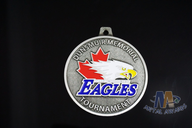 Eagle'S Head Design Metal Awards Medals And Ribbons Sandblasted Effect,Zinc alloy Medals