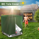 IBC Tote Cover for 1000L Outdoor 275 Gallon Rain Barrel UV Resistant Waterproof