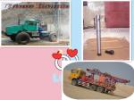 Truck mounted drilling rig in desert prospecting