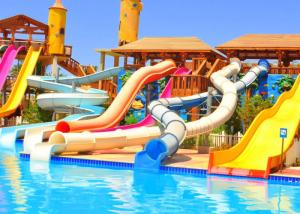 Quality Fiberglass Water Pool Mini Water Park Slide / Amusement Park Slides ISO Certificate wholesale