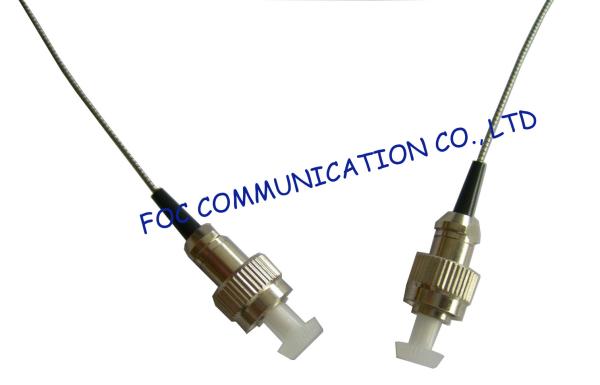 FC / UPC 0.9mm Fiber Optic Patch Cord , Stainless Steel Tube Soft Armored Patch