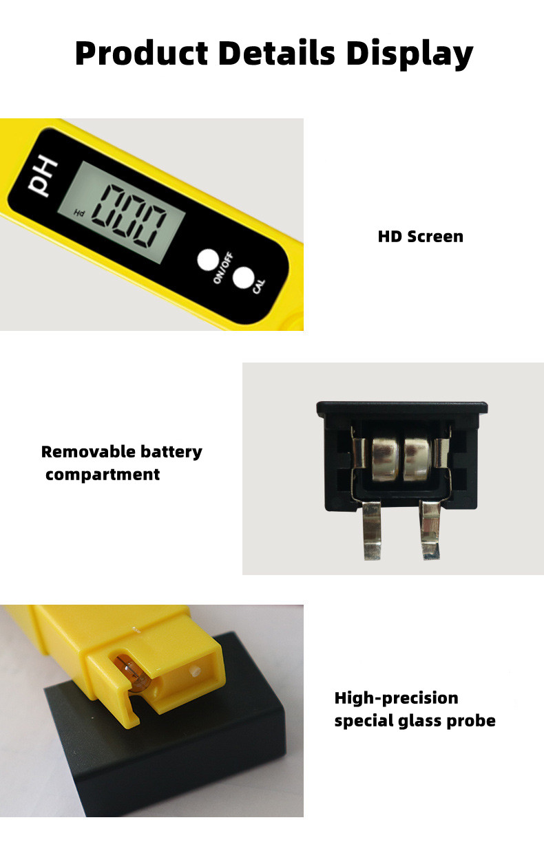 Compact and Lightweight Digital Pen Type Tester for Measuring Water Acidity 102g