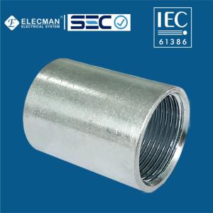Quality Steel Rigid IEC 61386 Conduit Fittings Threaded Conduit Coupling 20mm-50mm wholesale