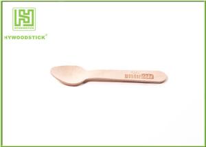 Quality Convenient Eco Friendly Cutlery Ice Cream Wooden Spoon 96 / 100 / 110mm Size wholesale