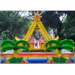 Blue color good fiberglass quality pirate ship for amusement park family fun