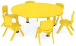 kids furniture green color table and chairs plastic school desk